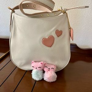 🐈‍⬛ LOVCAT Paris 🐈‍⬛ White w/Pink Hearts Purse